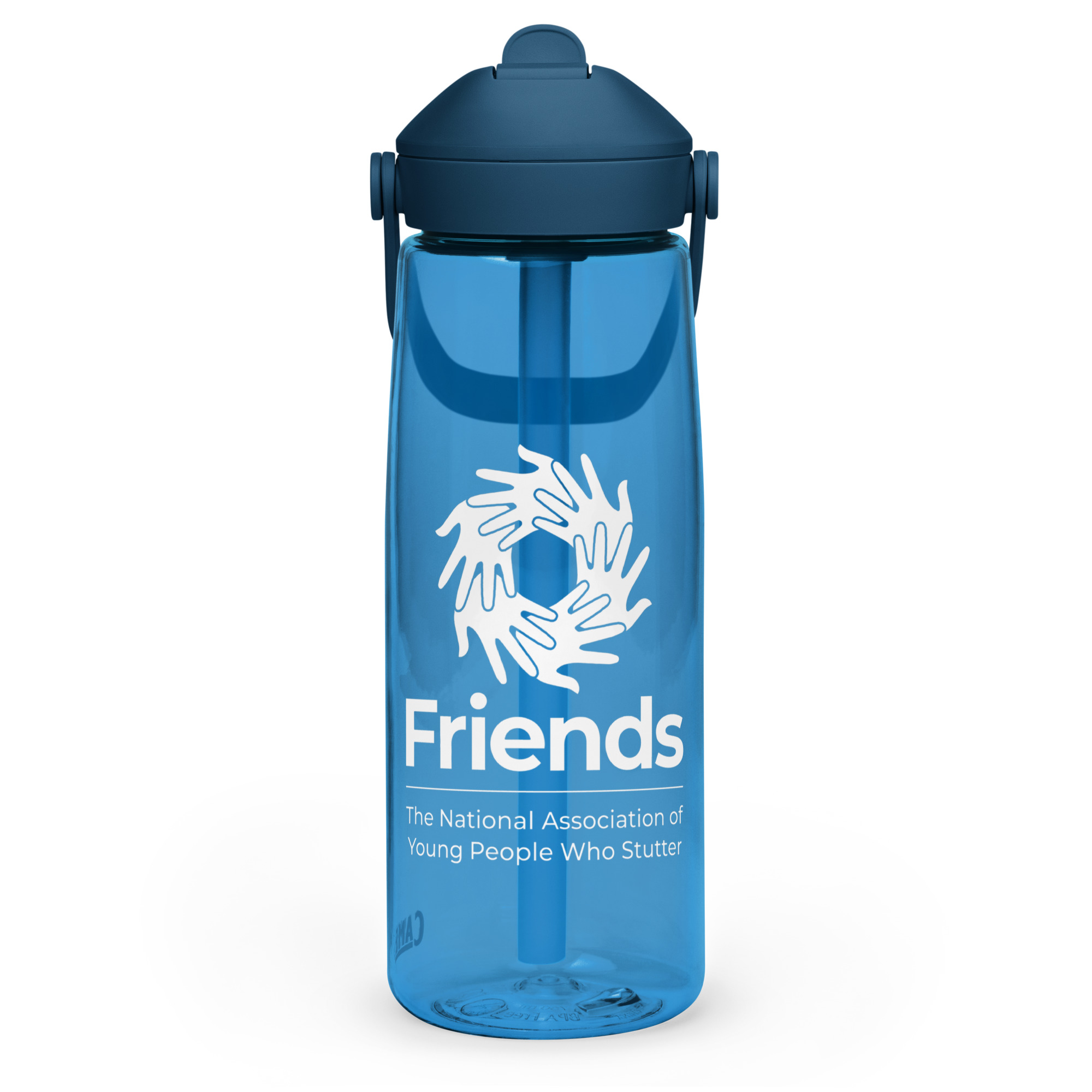 Flip straw water bottle